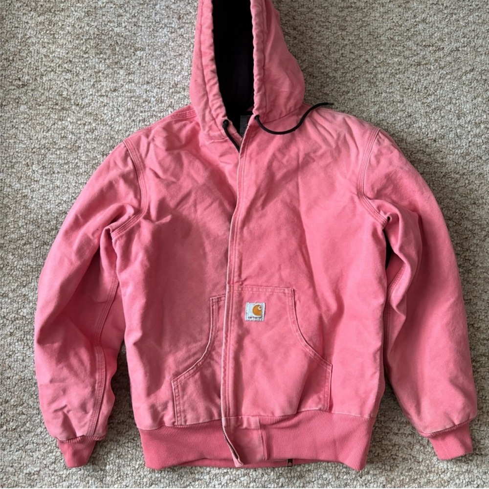 Carhartt Pink Hooded Puffer Jacket